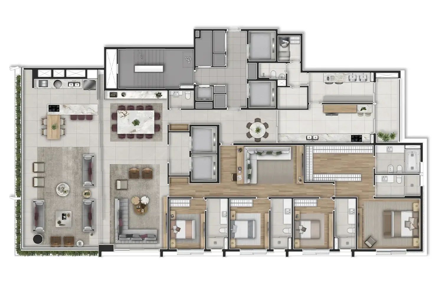 Planta 412m² Gran Oscar Ibirapuera